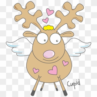 Reindeer Clipart Track - Cupid Reindeer - Png Download