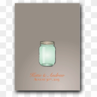 Mason Jar Thumbprint Guestbook - Candle Clipart