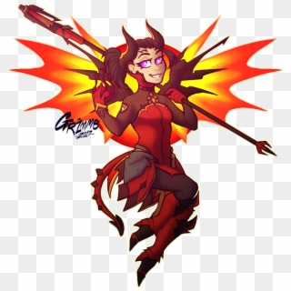🔪 I Plan On Making These Stickers One Day - Devil Mercy Overwatch Staff Clipart