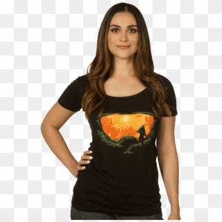 Halo Master Chief Silhouette Womens Scoop T Shirt - Girl Clipart