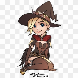 Clipart For Crown Of Mercy - Witch Mercy Chibi - Png Download