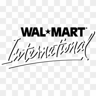 Wal Mart International Logo Black And White - Calligraphy Clipart