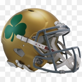 Notre Dame Fighting Irish Helmet - Notre Dame Shamrock Helmet Clipart