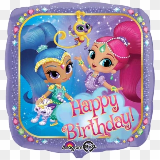 Shimmer And Shine Large Bday Foil Balloon - Shimmer N Shine Balloon Clipart