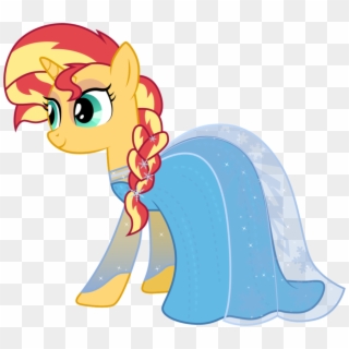 Sunset Shimmer As Elsa By Cloudyglow Clipart