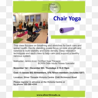 Chair Yoga Nov 1 Dec 6 2018 - Coppertone Clipart