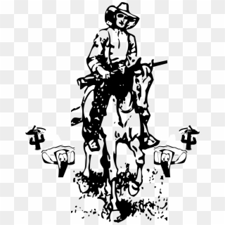 Kk4pix › Cinco De Mayo Shirt For Cowboys - Western Cowboys Black And White Line Drawings Clipart