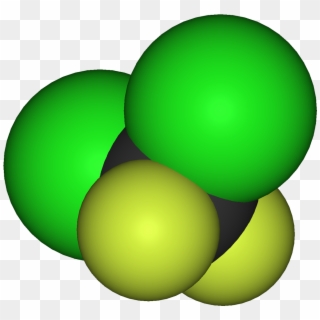 Dichlorodifluoromethane 3d Vdw - Dichlorodifluoromethane Molecule Clipart