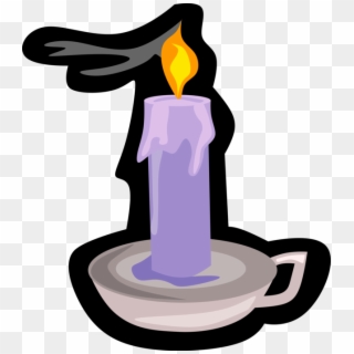 Vector Illustration Of Candle Ignitable Wick Embedded Clipart