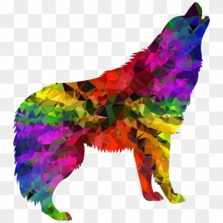 Multispectral Gem Howling Wolf Png Black And White - Wolf Clipart Transparent Png