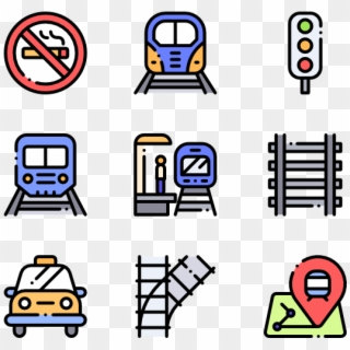 Train Station - Discuss Flat Icon Clipart