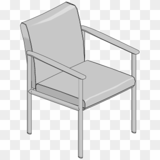 Chair,sgl,str Arm,wood Arms,concave Back,flex - Club Chair Clipart