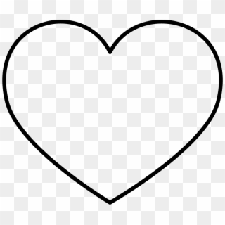 Heart Outline Icon Png , Png Download - Black And White Heart Outline Clipart
