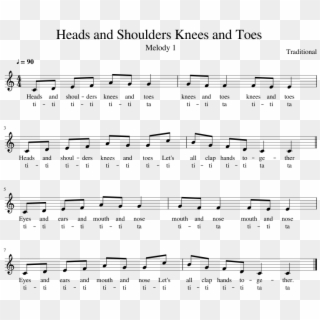 Heads And Shoulders Knees And Toes Sheet Music Composed - Sheet Music Clipart