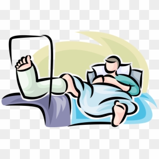Vector Illustration Of Accident Victim Patient In Hospital - Person In Hospital Transparent Clipart
