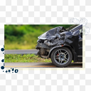 A Car After A Car Accident - Black Car In Accident Clipart
