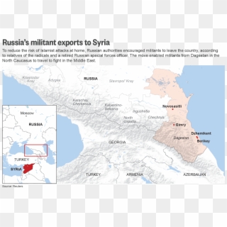 Islamist Militancy In Russia Map Clipart