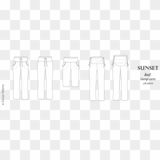 Sinclair Patterns S1073 Sunset Knit Lounge Pants For - Pajamas Clipart