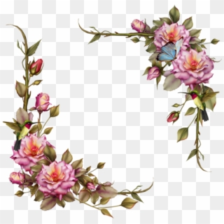 #flowers #flower #floral #corners #corner #frames #frame - Frame Logo Flower 3d Clipart