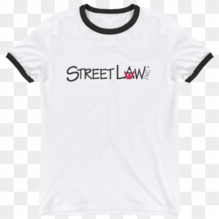 Street Law Ringer T-shirt - Ringer Tee Mockup Free Clipart
