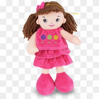 Fo1058pk Boneca De Pel Cia 40 Cm Pink Com La O - Doll Clipart