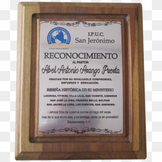 Ipuc - Placas De Reconocimiento Ipuc Clipart