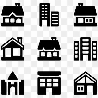 Type Of Houses - Finance Icons Clipart