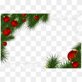 Free Png Transparent Christmas Photo Frame With Pine - Transparent Background Christmas Frame Clipart