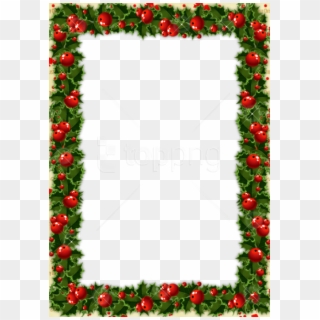 Free Png Transparent Christmas Photo Frame With Mistletoe - Christmas Transparent Border Clipart