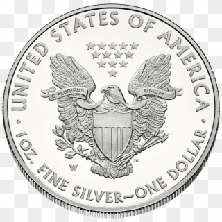 Liberty $1 Reverse - 2017 American Silver Eagle Coin Clipart