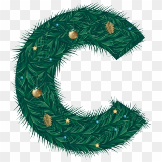 Christmas Decoration Font - Letter C In Christmas Decoration Clipart