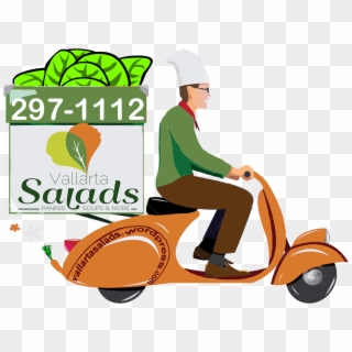 Vallarta Salads Delivery - Scooter Clipart