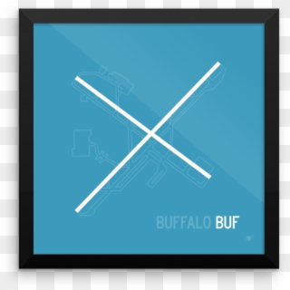 Buf Buffalo Airport Framed Square Poster - Graphic Design Clipart