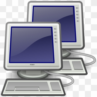 Network Computer Workstations Lan Connected Icon - Online Clip Art - Png Download