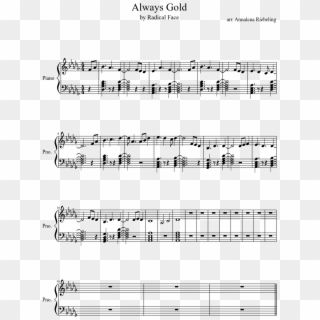 Always Gold Intro - Something About Us Sheet Music Clipart