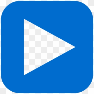 Youtube Music - Play Button Blue Png Clipart