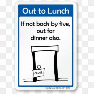 Funny Out To Lunch Sign Clipart