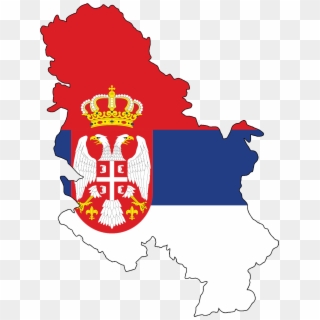 Serbia Map Flag Contour Borders 1500643 - Serbian Flag Clipart