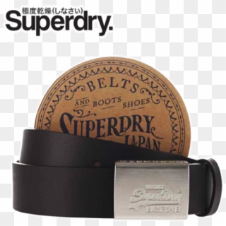 ~superdry Silversmith Genuine Leather Black Belt - Superdry Clipart
