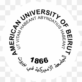 American University Of Beirut Logo Black And White - Circle Clipart