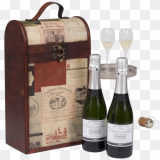 Half Bottles Of Personalised Prosecco In Vintage Label - Glass Bottle Clipart