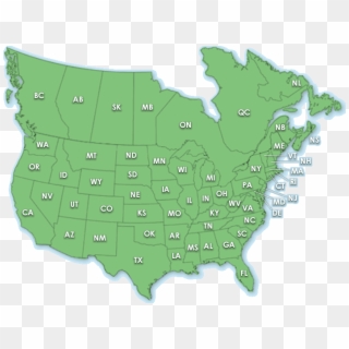 Great Map Of All Areas Of North America Including Central - Us And Canada Map Png Clipart