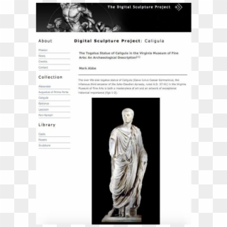 Pdf - " - Caligula Statue Clipart