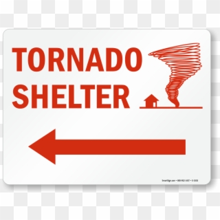 Tornado Shelter Fire & Emergency Sign - Tornado Shelter Sign Clipart
