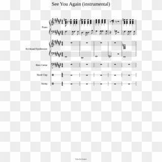 See You Again By Tyler, The Creator - Sheet Music Clipart