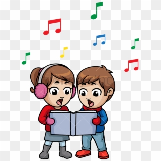 Cartoon Kids Singing Clipart