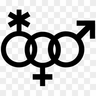 Venus Symbol Interlocked With A Nonbinary Symbol And - Symbol For Bisexual Clipart