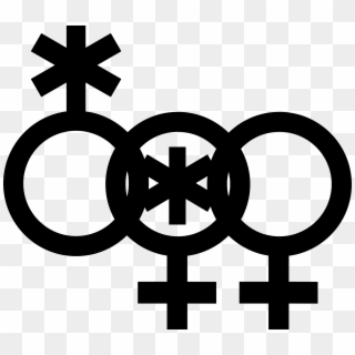 Nonbinary Woman Symbol Interlocked With A Nonbinary - Nblnb Symbol Clipart