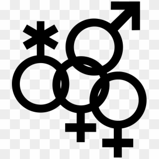 Venus Symbol Interlocked With Nonbinary, Mars And Venus - Transgender Symbol Flag Clipart