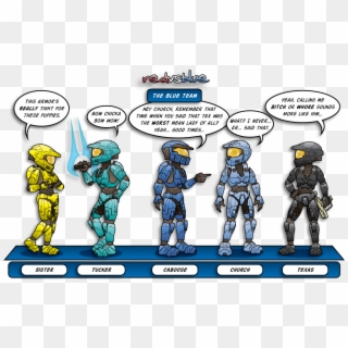 The Team By - Halo Red Vs Blue Teams Clipart